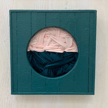 Load image into Gallery viewer, Woven In Wood Dark Green and Light Pink