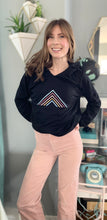 Load image into Gallery viewer, Spring sweater - Black Triangle logo
