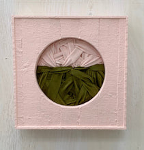 Load image into Gallery viewer, Woven In Wood Light Pink and Lime Green
