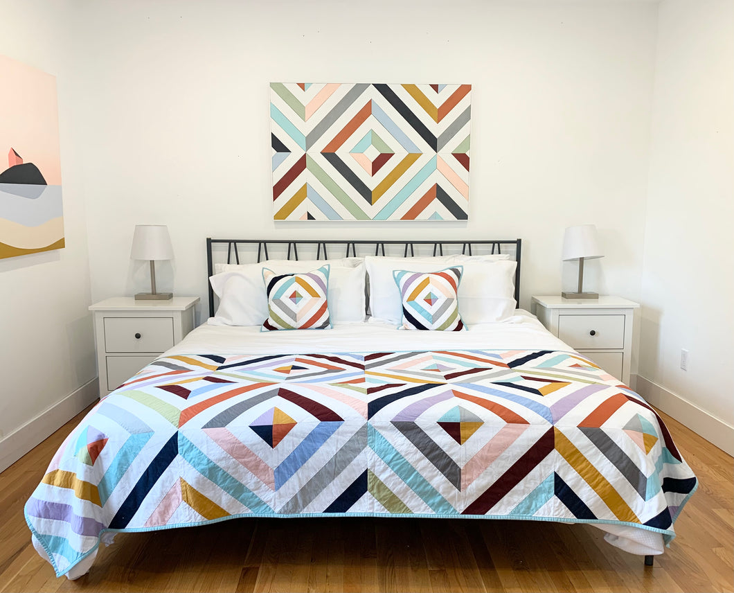 Throw Quilt + Pillow options