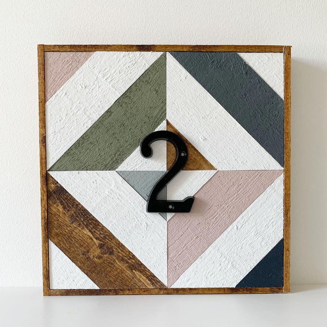 Wooden Quilt Number Signs